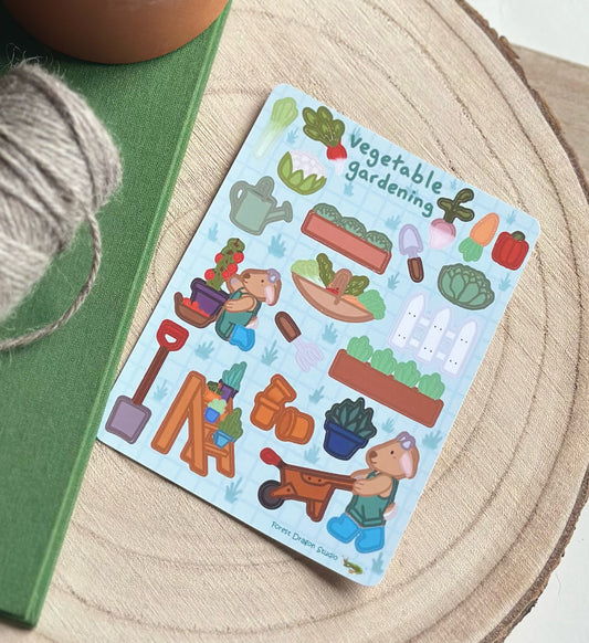 Vegetable Gardening Sticker Sheet